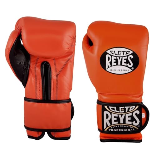 Cleto Reyes Guantes de Boxeo Oficial En Piel 100%, Naranja