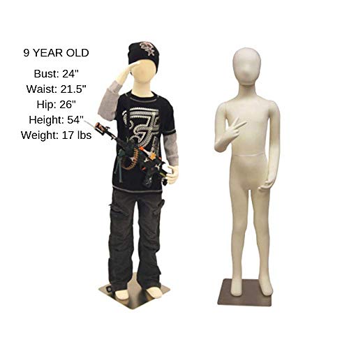 Children's Fully Flexible Body Dress Form Kid's Mannequin (9 Year Old) #TOP1