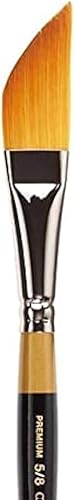KINGART Premium Original Gold 9800-34 Dagger Striper Series - Cepillo para artista, pelo sintético Taklon dorado, mango corto, para acrílico,