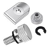 Amazicha Chrome Seat Bolt Nut Tab Screw Mount Knob Cover Compatible for Harley Davidson Touring Sportster Softail Dyna 1996-2023