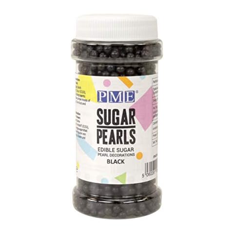 PME Black Edible Sugar Pearls, 3.5 Ounce Cover