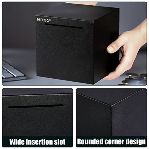 Hizgo Adult Piggy Bank- Piggy Bank For Adults Must Break To Open -Stainless Steel Piggy Bank-Metal Saving Box (4.72 Inch) #TOP2