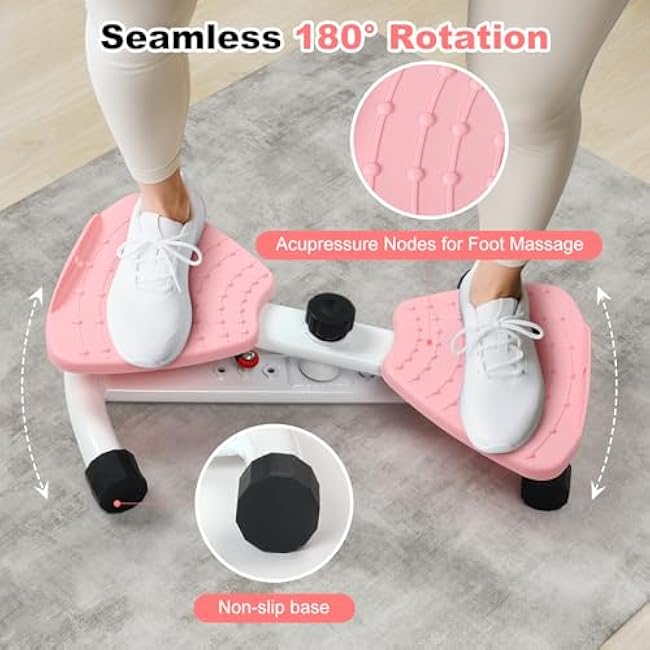 Pilates Waist Twister Machine, Ab Twister Board, Core Twister for Abs Workout, Noiseless Waist Sculptor Twisting Fitness Tool, Weight Loss Exercise Equipment for Slim Waist Belly Fat, Home Gym for Women & Men