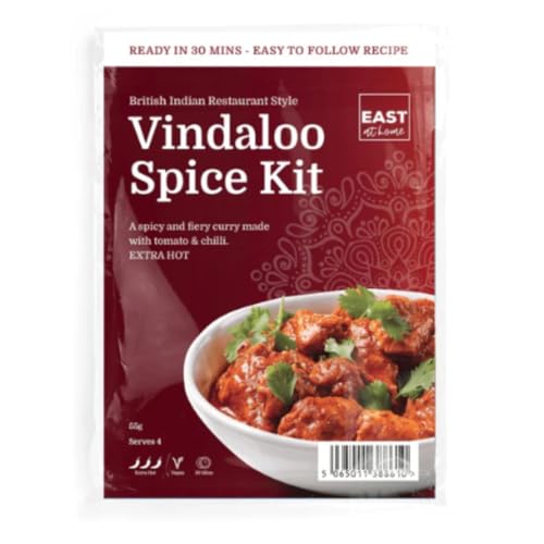 East At Home Vindaloo Spice Kit - Authentic Indian Curry Blend Packed With Bold, Spicy, And Aromatic Flavors For Creating Restaurant-Style Meals At Ho