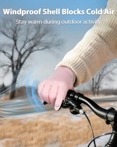 RIGWARL Winter Gloves Men Women for Cold Weather, Pink, XS - image 4