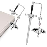 Drachen Lesezeichen.Lesezeichen Metall, Vintage-Stil, drachen Lesezeichen Geburtstagsgeschenk für Fans Leser Anhänger Jubiläumsgeschenk Geburtstag, Lehrer-14.8CM