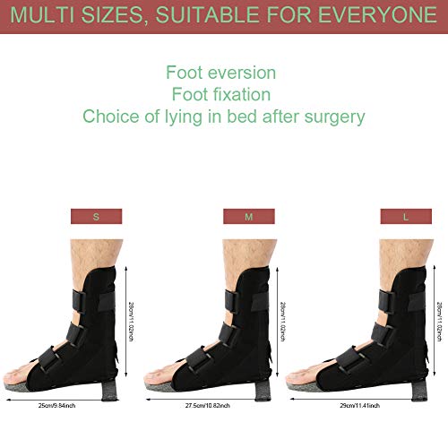 Hard Plantar Fasciitis Night Splint, Orthopedic Sleeping Immobilizer Stretch Boot Foot Support Boot Features Adjustable Straps for Achilles Pain Relief (L)