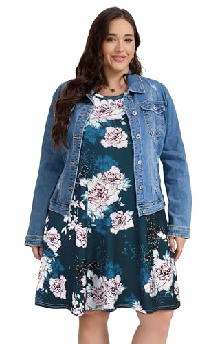 Image of elescat Plus Size Summer Dresses for Women Sleeveless Pockets Beach Tshirt Tank Sundress 2026