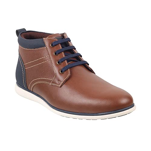 Image of Mochi Men's Chelsea Leather Stylish High Top Boots