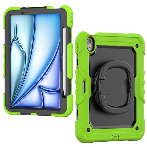 Coque iPad Air 11 2024 antichoc en TPU pour enfant avec poignée