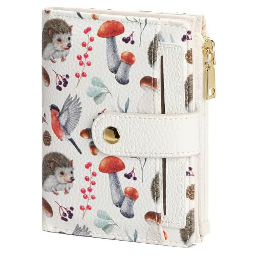 FALAN MULE Small Wallet Women RFID Blocking Leather Bifold Card Case Purse