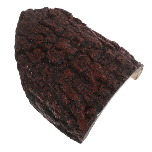 BESPORTBLE 爬虫類ボックス 隠れ家洞窟 樹脂製 木の幹デザイン 広々としたサイズ 水槽装飾 ペットケージ アゴヒゲトカゲ ヤモリ カメ向け