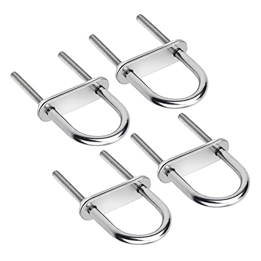 HongBoom M5 X 80 mm U-bult 304 rostfritt stål höghållfast hårdvara marin båt däck hårdvara med muttrar ram remmar (4 st)