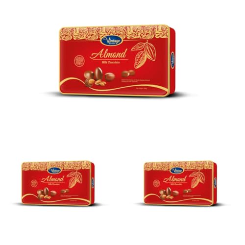Image of Vintage Luxury Roasted Almond Coated with Milk Chocolate, 6.35 oz ℮ 180 g (Pack of 3)
