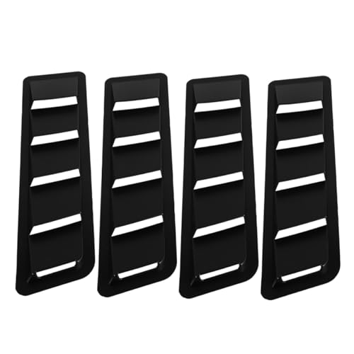 Rejillas de ventilación de ABS negro para capó, un accesorio resistente de protección para el motor.