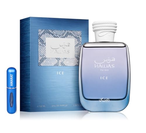 Perfume Hawas For Him Ice Eau De Parfum 100ml, Perfume Árabe Para Hombre De Larga Duración Con Atomizador Recargable, Fragancia Cítrica Amaderada Con Notas De Manzana, Bergamota Y Ámbar For Him Ice Perfume Hawas For Him Ice Eau De Parfum 100ml, Perfume Árabe Para Hombre De Larga Duración Con Atomizador Recargable, Fragancia Cítrica Amaderada Con Notas De Manzana, Bergamota Y Ámbar For Him Ice