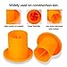 TXZWJZ Mushroom Rebar End Caps, Plastic Safety Caps for Concrete Stakes #3-#7, 3/8-1 inch Orange, 50PCS