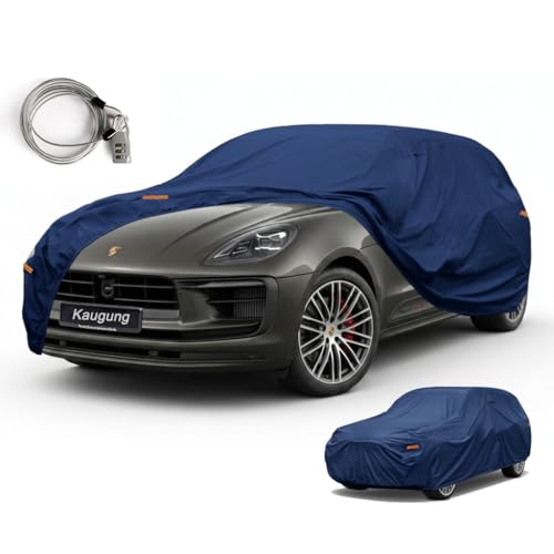 Image of Kaugung Custom Fit Car Cover for Porsche Macan (Base, S, GTS, Turbo & T), Heavy Duty Waterproof All Weather Outdoor Protection, Breathable Compact Luxury SUV Cover