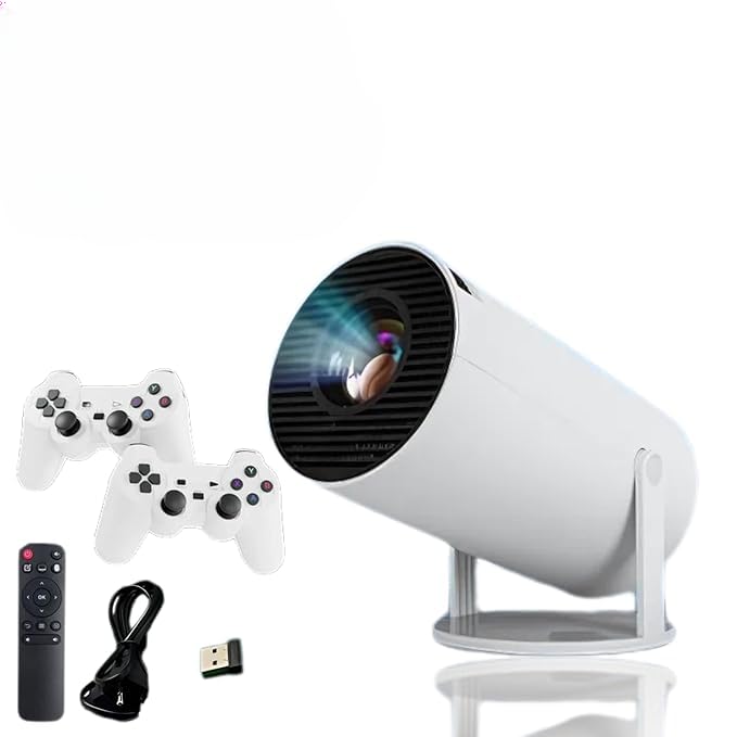 Drumstone ๐๐ ๐๐๐๐ ๐๐๐๐๐๐๐๐ WiFi Game Projector Console: All-in-One Wireless Retro Gaming System with Built-in HD Projector, Classic Games, and Remote for Wireless Play.