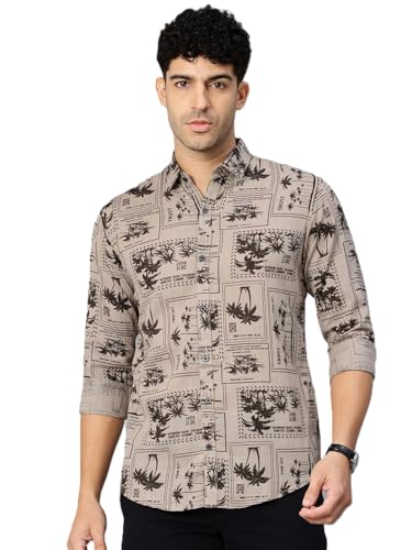 Image of Majestic Man Men's Stylish Unique Print Casual Shirt - Pure Cotton| Full Sleeve | Trendy & Comfortable