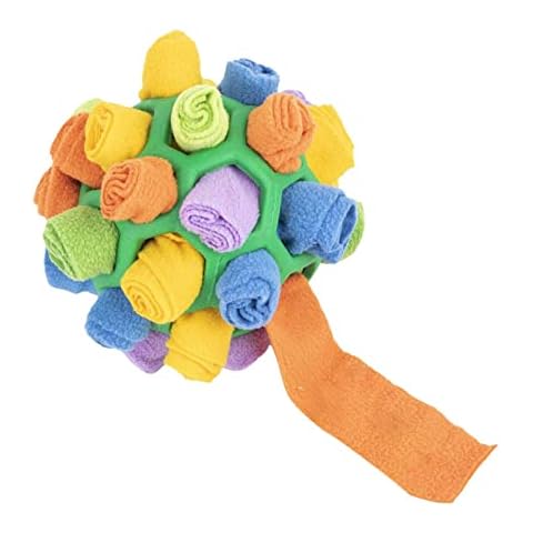 Snuffle Ball Toy Foraging Snuffle Mat Dog Enrichment Snuffle Ball Puppy Treat Dispenser Slow Feeder Interactive Dog Toys Dog Puzzle Toys for Small, Medium, Large Breeds (Green) Cover