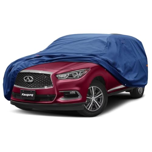 Image of Kaugung Heavy Duty SUV Cover Custom Fit for Infiniti QX60 (2013-2025),SUV Car Cover Waterproof All Weather with Anti-Theft Lock,Sun, Rain, Dust & Snow Protection.(USA Warehouse,Within 3-7 Days)