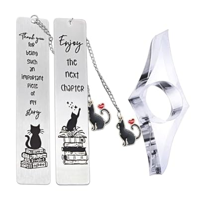 SIRLOMU 2-piezas Marcapáginas de Metal con Cadena, Anejo de Gato, Personalizado, para Amantes de los Libros, Accesorios de Libro, Regalos de Lectura para Jóvenes Escritores | Ya disponible en tu tienda friki favorita! En mundofriki.es!