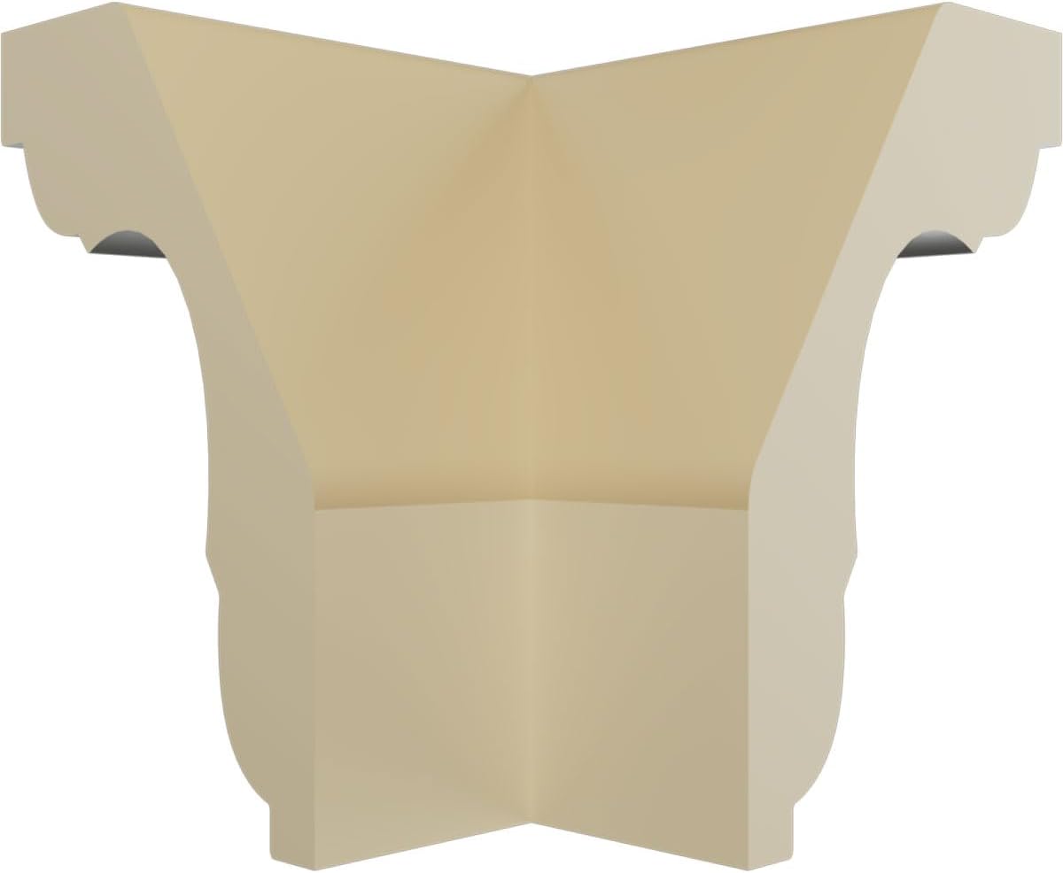 Ekena Millwork MOC02X02JE-CASE-4 Outside Corner for Moulding MLD02X02X03JE (4-Pack), 2 1/4"P x 2 1/4"H, Primed, 4 Pack