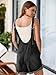 Simplee Denim Romper for Women Spring Fashion 2025 Casual Sleeveless Jean Romper V Neck Denim Overalls Shorts Outfit for Women(Black M)