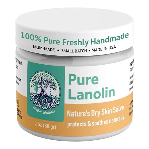 Image of 100% Pure Lanolin, Handmade in USA, Unrefined Balm, Dry & Itchy Skin, Cracked Lips, Breastfeeding, Nipple Cream, Baby Care, Moisture-Rich, Nursing Essentials & Petroleum-Free, for Hands, Face & Body