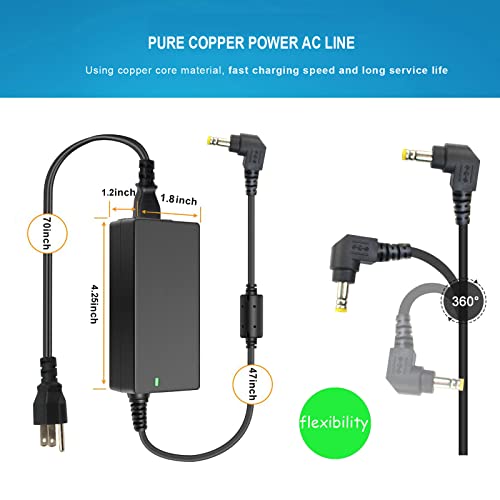 60W Ac Adapter Laptop Charger For Toshiba Satellite C55 C55D C645 C650 C655 C675 C850 C850D C855 L450 L455 L455D L50 L505 L50D L55 L55D L635 C855D C875 P755 P770 P775 P840 P845 P855 Power Supply Cord #TOP4