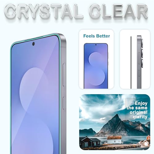 Image of ArmourPro Military-Grade Tempered Glass for Samsung Galaxy S25 FE - 9H Anti Scratch, Edge-to-Edge Coverage, HD Clarity, Smooth Touch, Case Friendly, Easy Installation Kit with Cable Protector