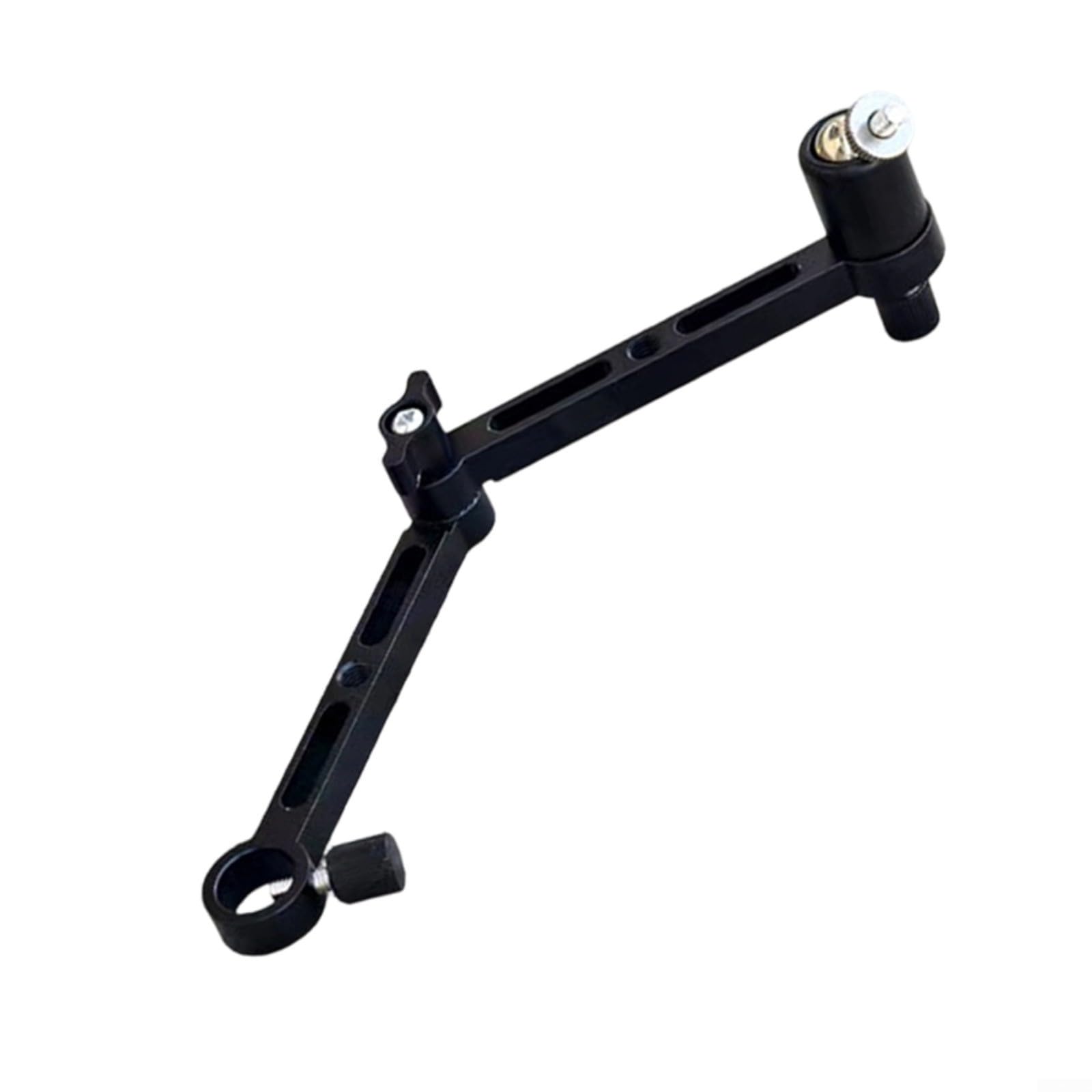 FUBESK Aluminium Fishing Chair Extension Rod 265mm Bait Box Bridge Lamp Stand Holder Portable Foldable Design Anglers Tackle Storage Golden Black(B Black)