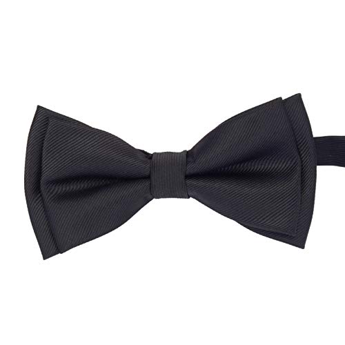Image of GUSLESON Mens Solid Color Two Layer Pre-tied Bow Tie and Pocket Square Cufflink Set with Gift Box