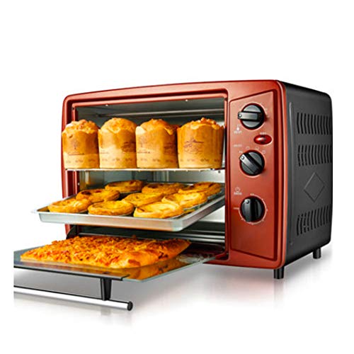 Mini-Backofen Mit Explosionsgeschützte Glastür, Elektrischer Grillofen, Pizza-Ofen Mit Timerfunktion,60 Minuten Timer (30 Liter)