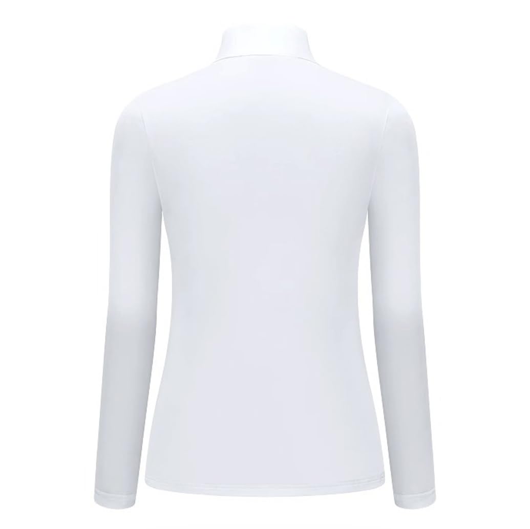 Chemise De Golf À Manches Longues pour Femmes Haut De Tennis À Séchage Rapide Polo Athlétique Élastique