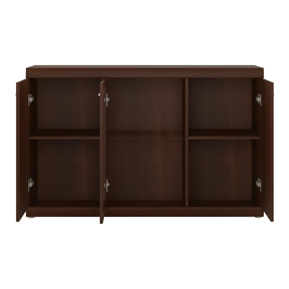 Lomadox Lowboard und Sideboard Wohnzimmer Möbel Set Nussbaum Wohnwand Fernsehwand klassisch TV Schrank Highboard Vitrine