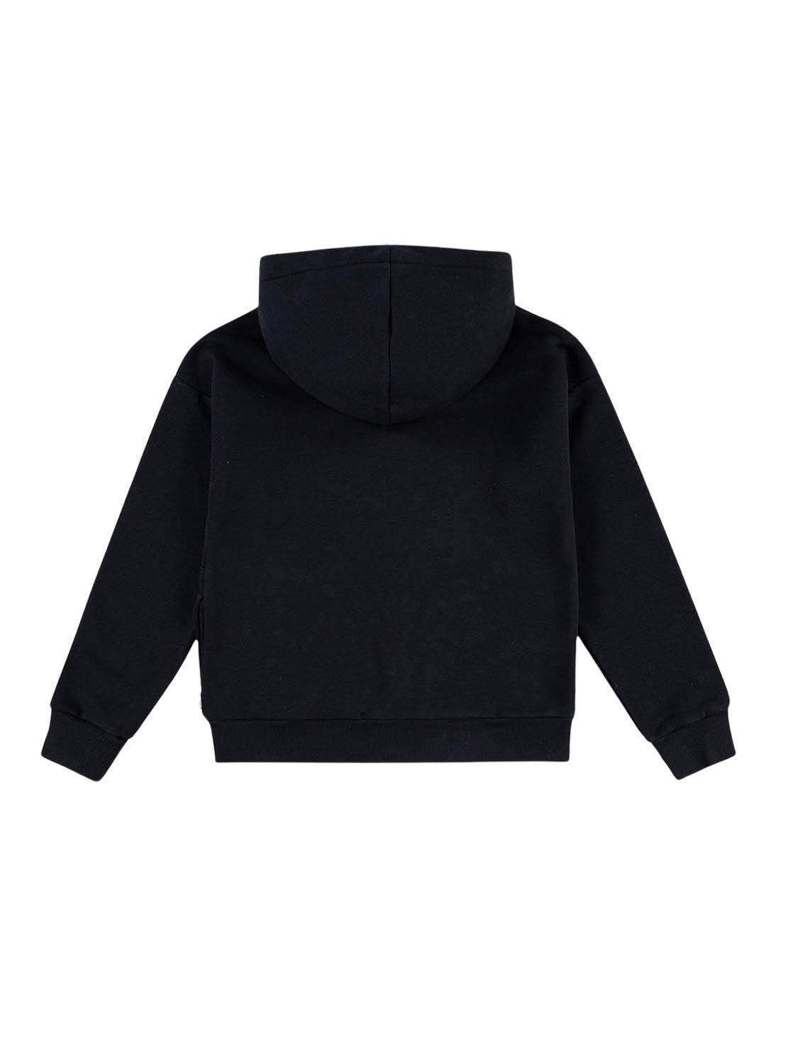 Levi's Bluza z kapturem dla dziewczynek Lvg Batwing Chest Hit, Czarny Jet Black, 8 Years