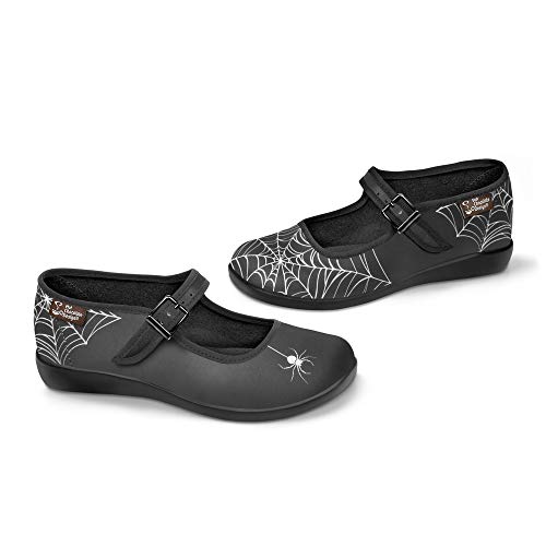Image of Hot Chocolate Design - Women's Mary Jane Flat Dress Shoes with Adjustable Buckle-Strap