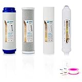 Enthält eine Teflonrolle: Dieses Kit für Ihre Umkehrosmose bietet Ihnen nicht nur die Filter, es wird auch mit einer Teflon-Rolle geliefert, um eine gute Installation zu gewährleisten. Dieses Kit ist kompatibel mit 99% der nicht verdichteten 5-stufigen Osmoseanlagen. Wichtig: Der Umtausch wird alle 12 Monate empfohlen. Dieses Set hat die Zertifizierung von lebensmittelechten Rohstoffen.