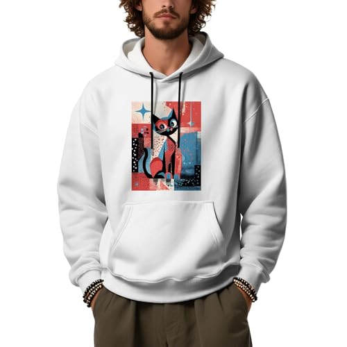 Sudadera sin mangas para hombre con capucha de estilo casual y ajuste muscle fit en color blanco XL