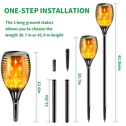 image for YoungPower Solar Outdoor Torch Lights Flicking Flame,Outdoor 43