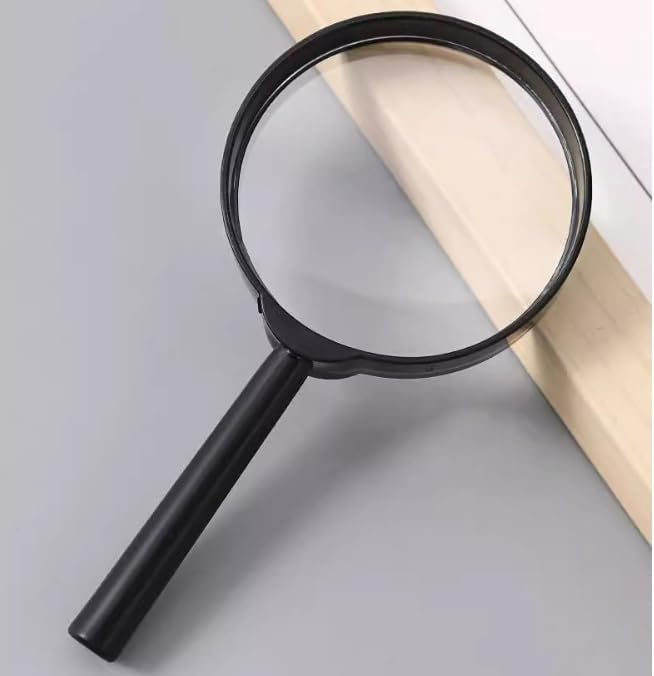 Handheld 3X Magnifier Plastic Reading Lens Jewelry Loupe Tool