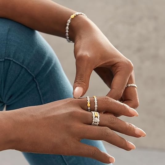 Two Tone Rings for Women Men