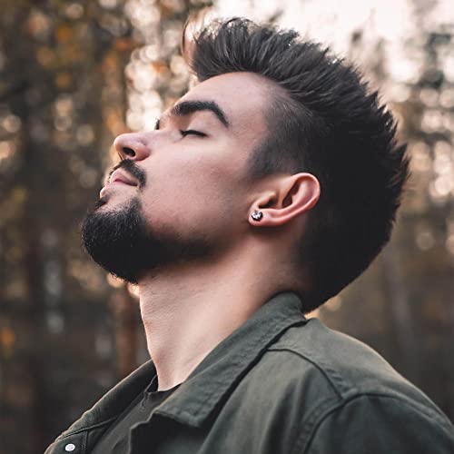 Stud Earrings Sets, Sterling Silver Earrings Asscher Cut Cubic Zirconia Stud Earrings Hypoallergenic Mens Earrings Stud Earrings For Teen Girls 3 Pairs Silver Stud Earrings For Women #TOP3