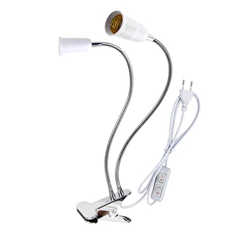 Preisvergleich Produktbild LOVIVER E27 Doppelkopf Pflanzenlampe Pflanzenleuchte Pflanzenlicht Pflanze Wachsen