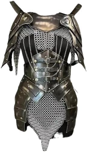 Medieval Silver Cuirass – 18 Gauge Steel Wearable Armor for Brave Women | Roleplay & Cosplay