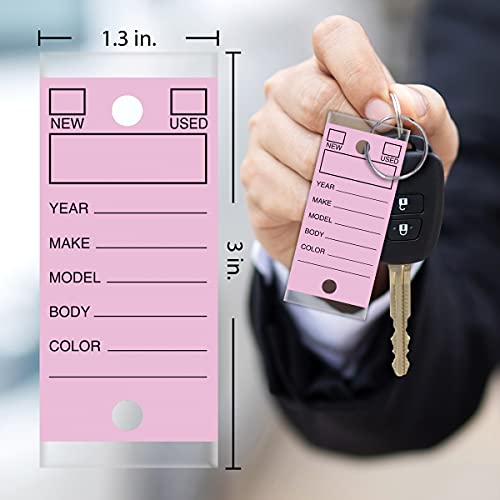 Image of Versa-Tags 250 Per Box, Self-Protecting Paper Key Tags with Chrome-Plated Split Rings Perfect for Car Truck Or RV Dealers Lilac
