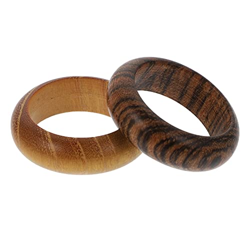 2 Piezas De Anillos De Madera, DiseñO Retro Y Creativo, Decorativos Y PráCticos, CombinacióN FáCil Con Diferentes Prendas, Elegante Para Familiares