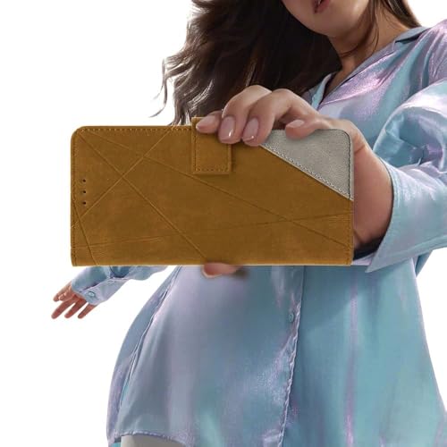 Image of amazon basics Nothing Phone 4A Pro 5G Flip Cover | Card Pockets Wallet & Stand | Flip Cover for Nothing Phone 4A Pro 5G (Brown with Grey)
